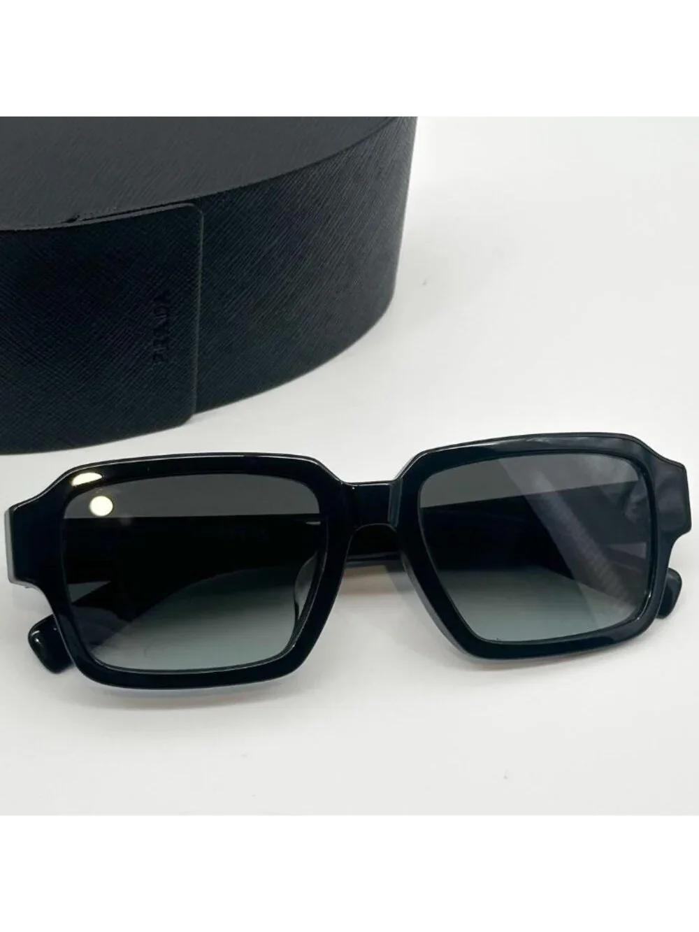 Prada Square Gradient Sunglasses Boston Logo Eyewear
